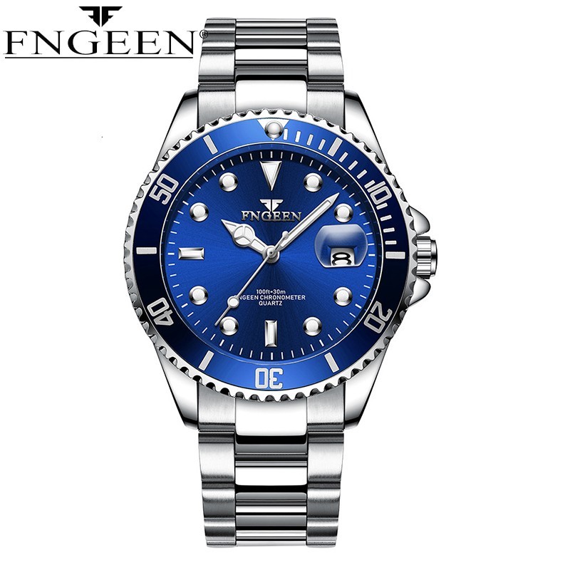 FNGEEN Top Brand Luxury Fashion Diver Watch Men 30M Waterproof Date watch Sport