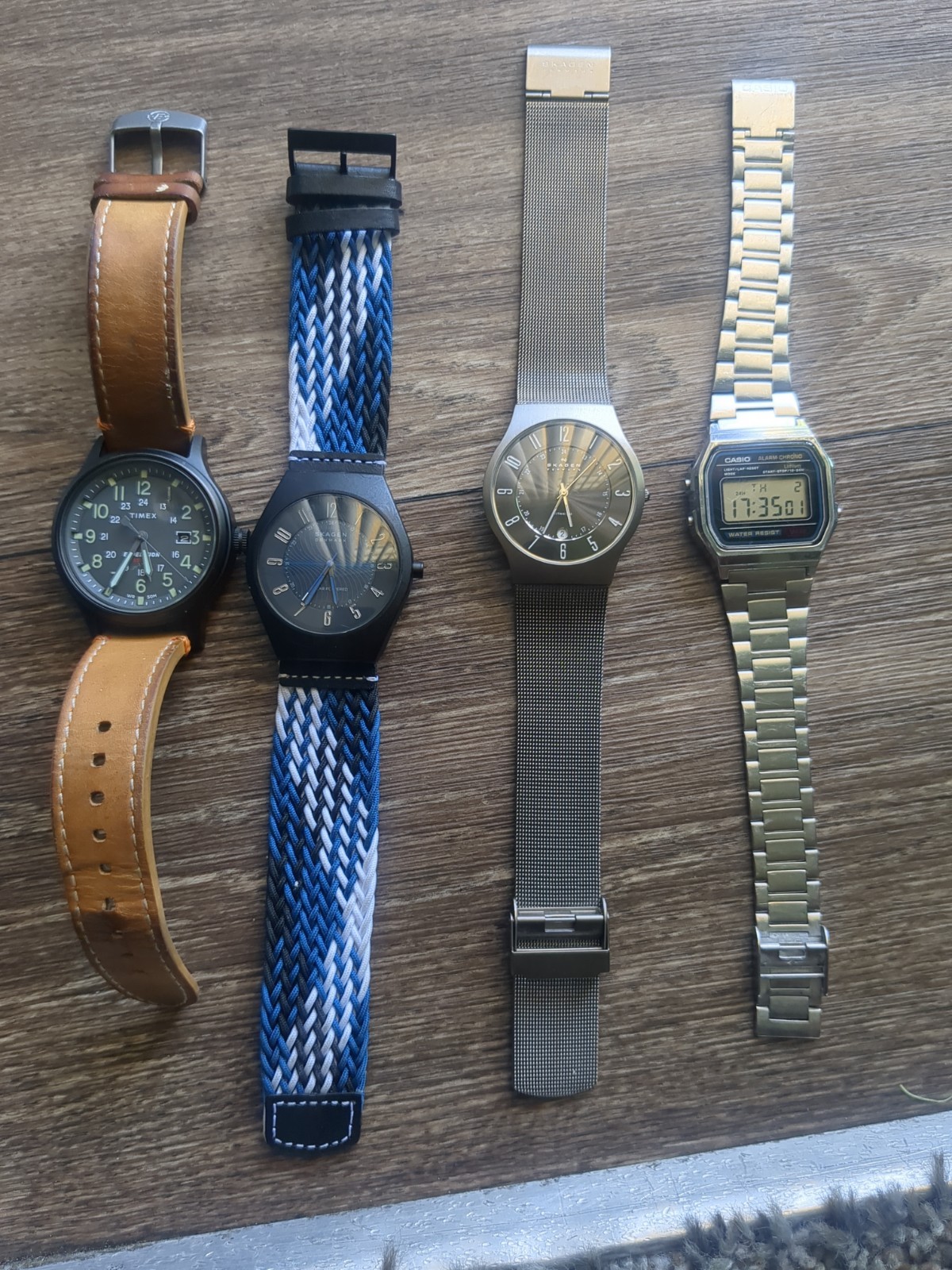 Timex, Skagen, & Casio