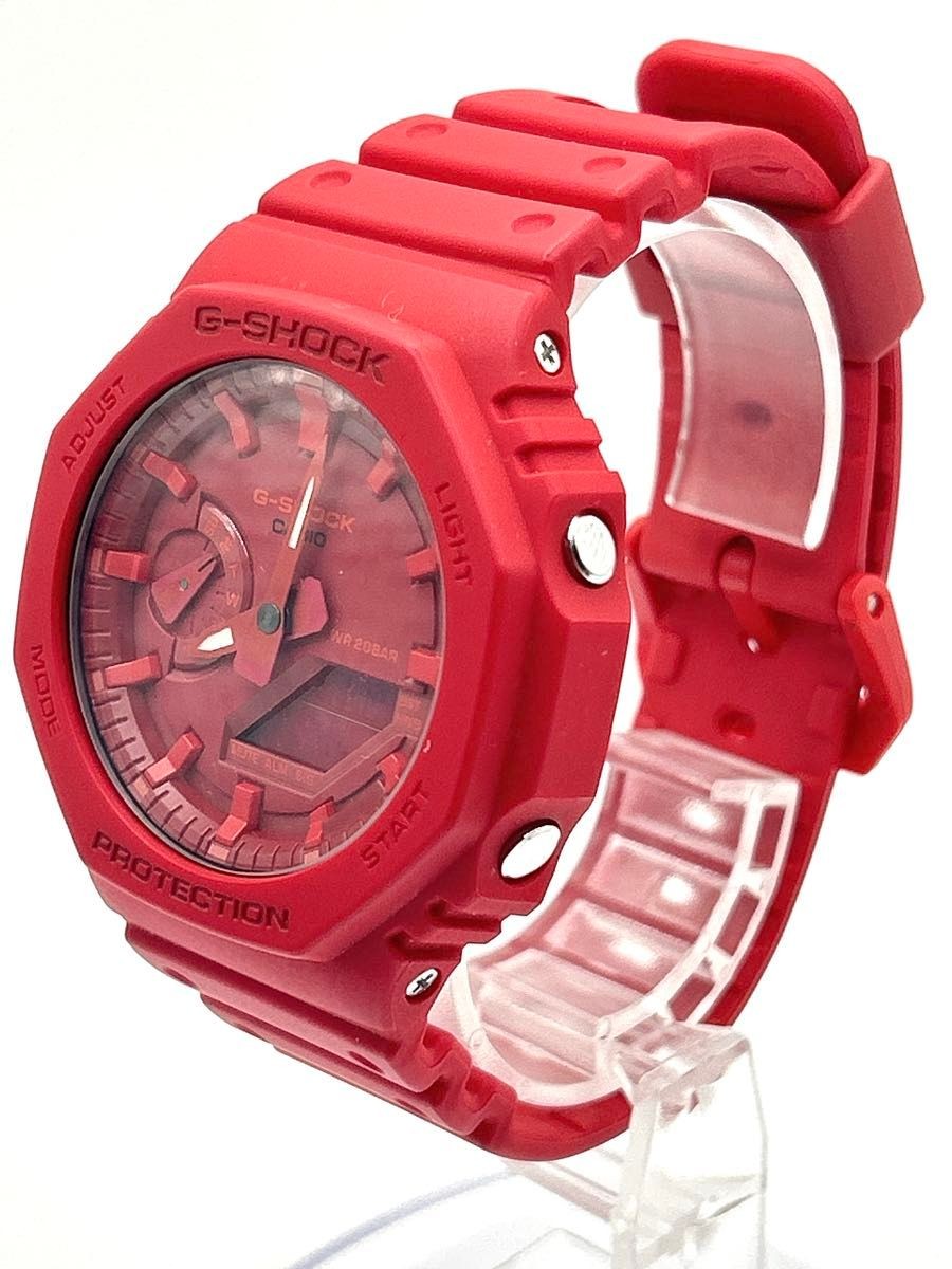 CASIO G-SHOCK GA-2100-4AJF All Red Analog-Digital Used Model 5611 Used Japan