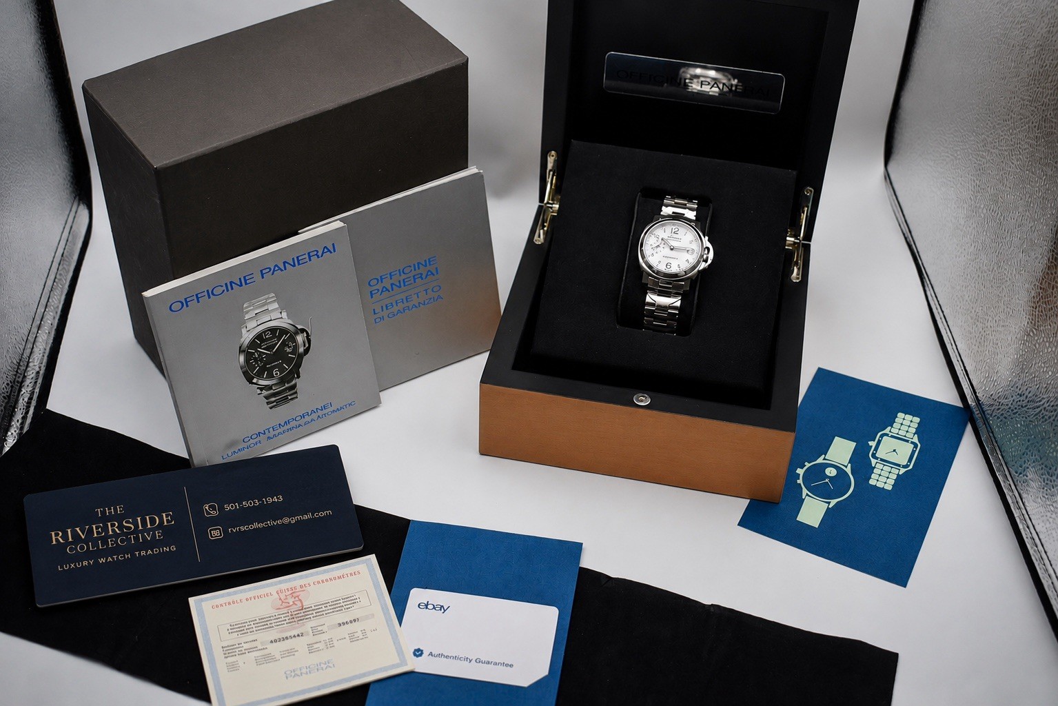 Panerai Luminor Marina White Men’s Watch – PAM00051 – Stainless Bracelet