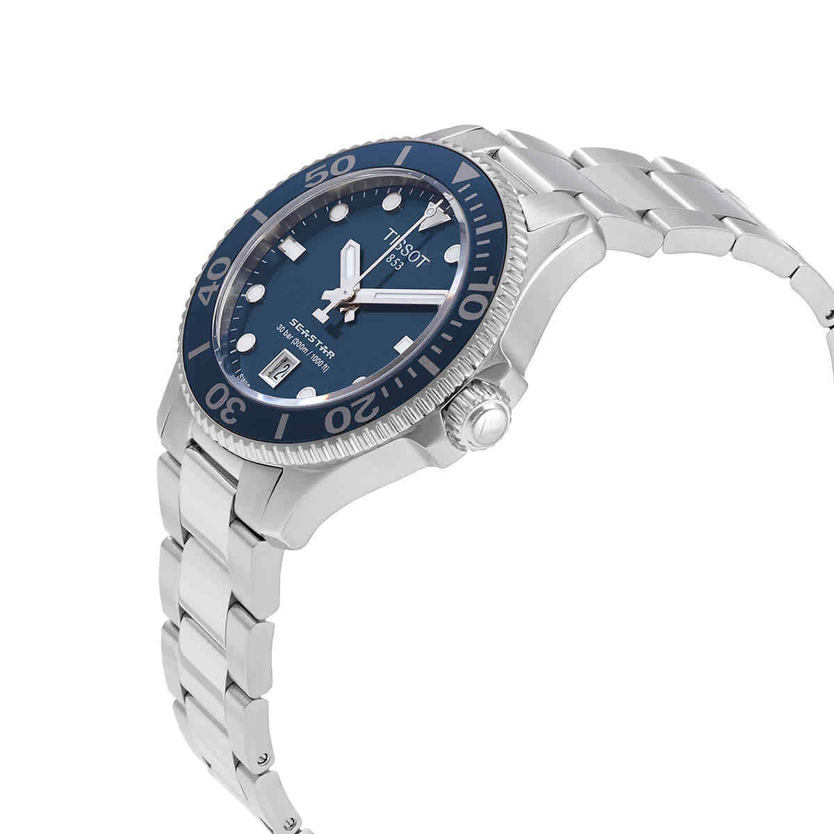 New Tissot Seastar 1000 Quartz Blue Dial Ladies Watch T120.210.11.041.00