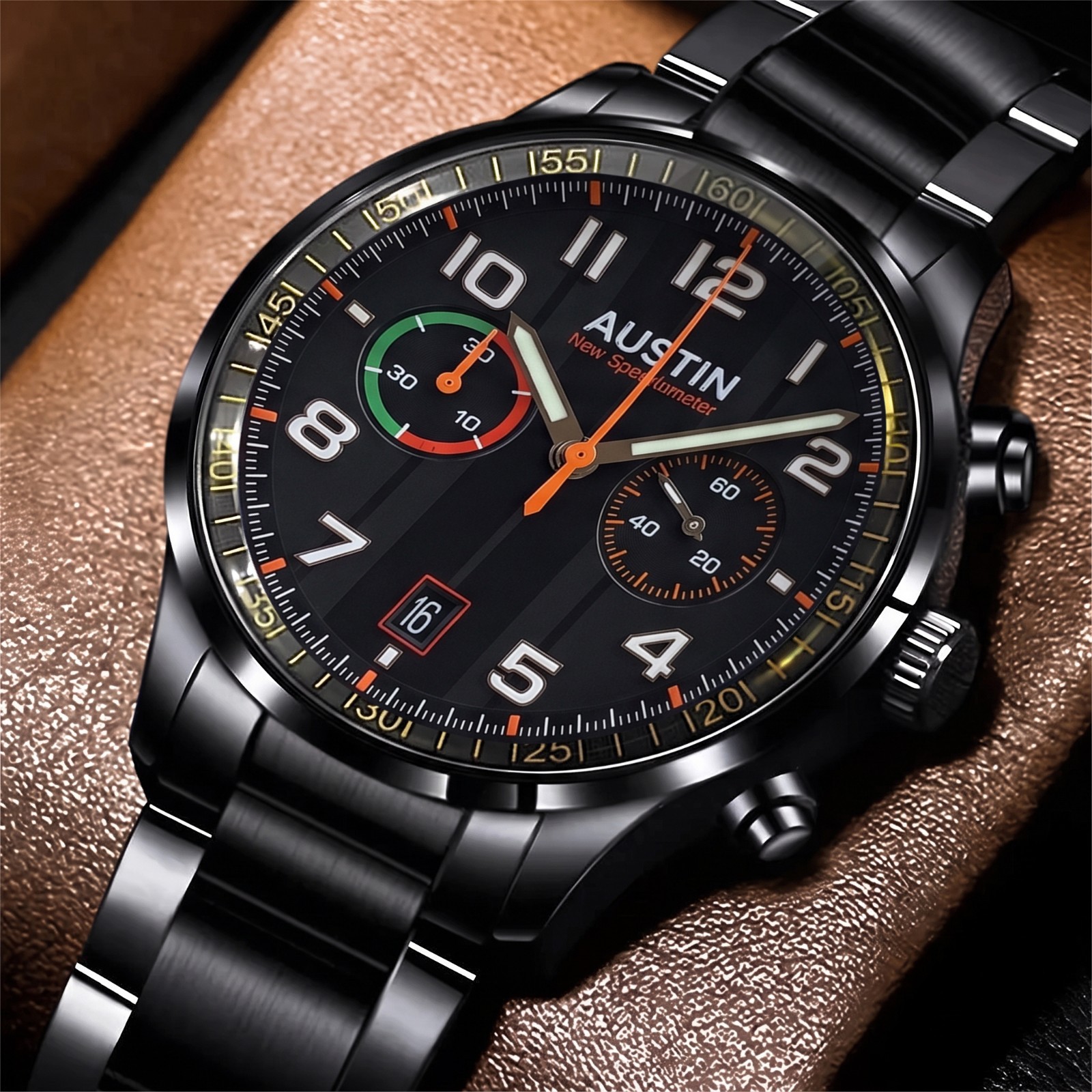 Personalized Vintage Austin New Speedometer Stainless Steel Watch Car Lover Gift