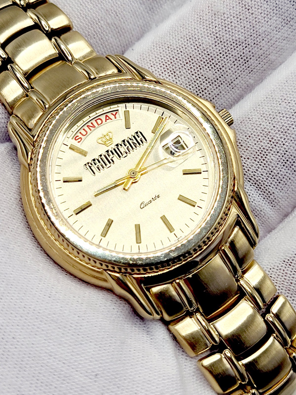 Jules Jurgensen Tropicana Watch 1980’s [New] 35mm Unisex Day-D Date New Battery
