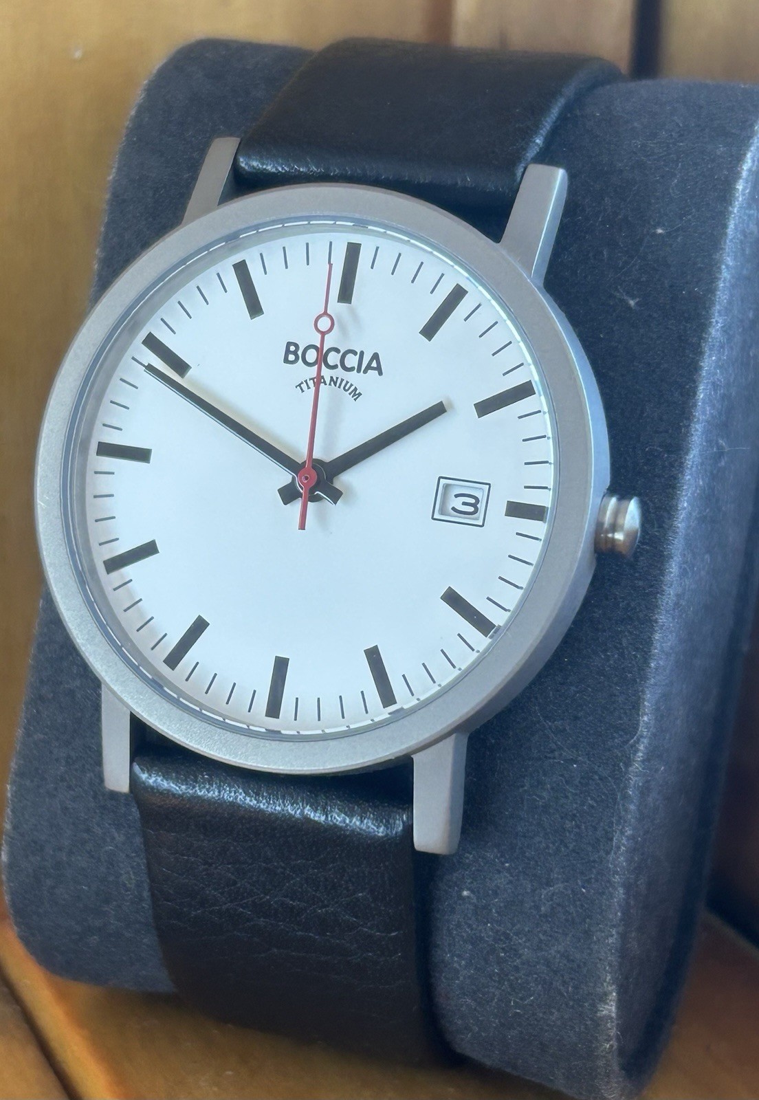 Boccia Titanium Men’s 3538-01A 38mm Titanium Case Watch