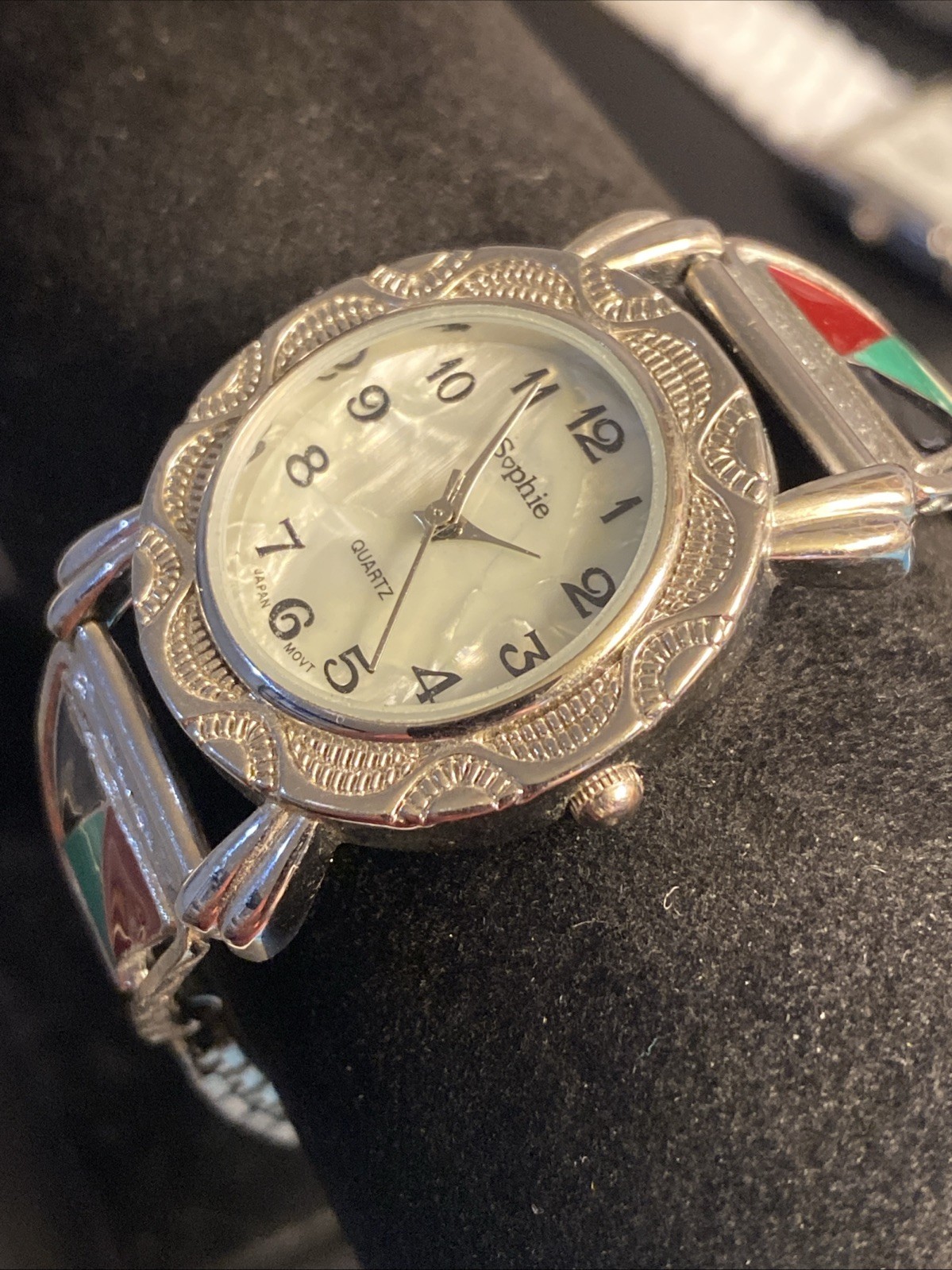 VINTAGE SOPHIE LADIES’ ART DECO ANALOG WATCH & SOUTHWEST FLEX BAND New Battery