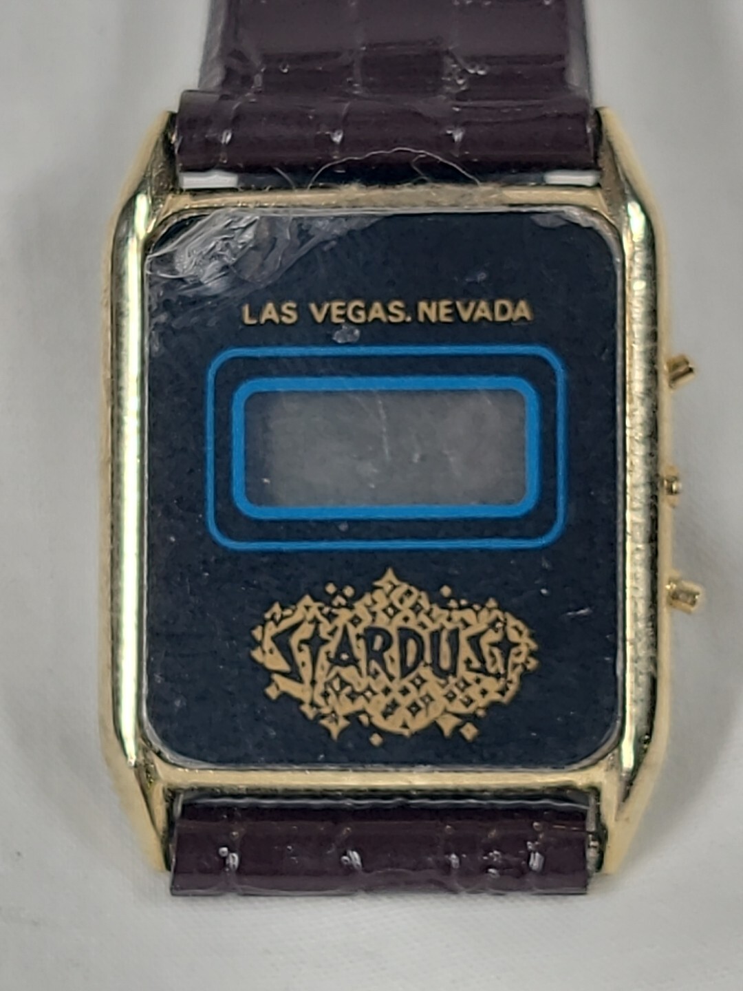 Stardust Casino Digital Wristwatch Brown Buckle Band UNUSED Las Vegas NOTE