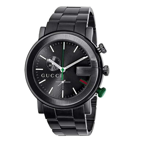 NEW Genuine GUCCI G-Chrono 101 G Black PVD Chronograph 44mm Men Watch YA101331