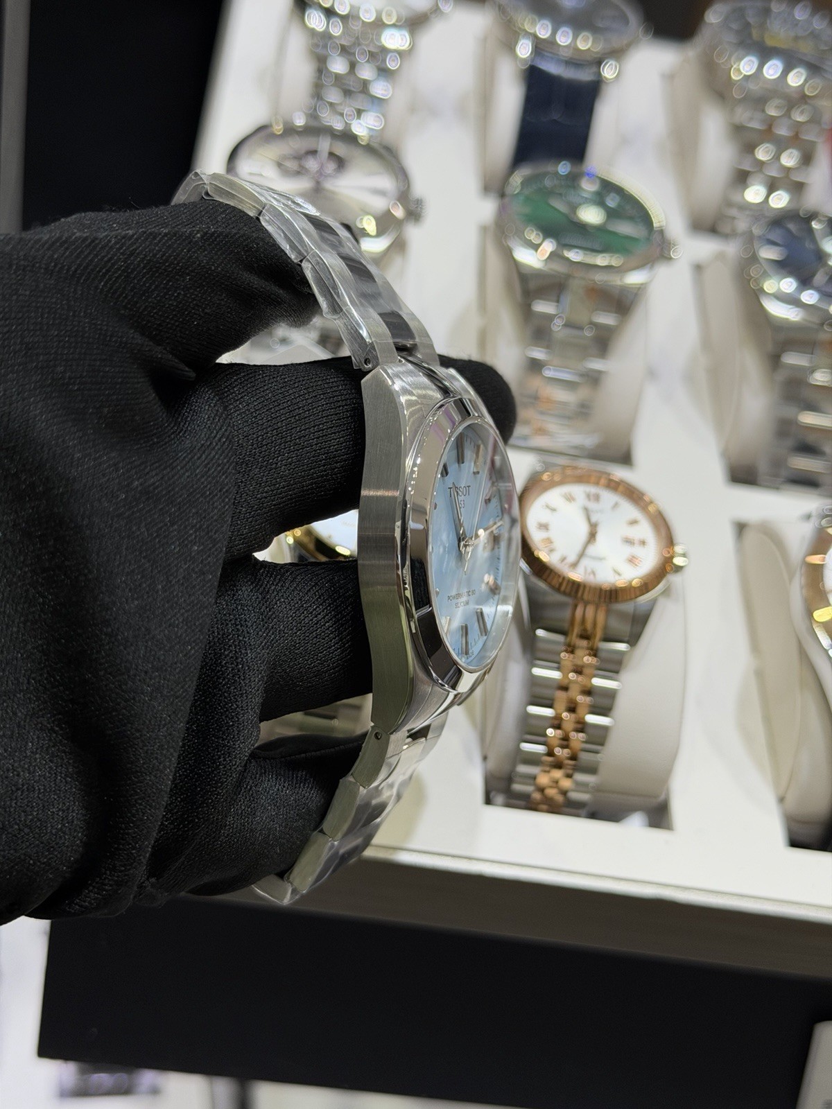 Tissot Gentleman Powermatic 80 Ice Blue 40 MM Automatic Watch T127.407.11.351.00
