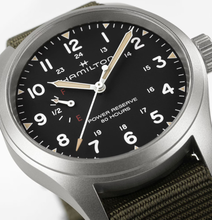 Khaki Field Mechanical Power Reserve Black Dial 40mm Men’s Watch H69509930