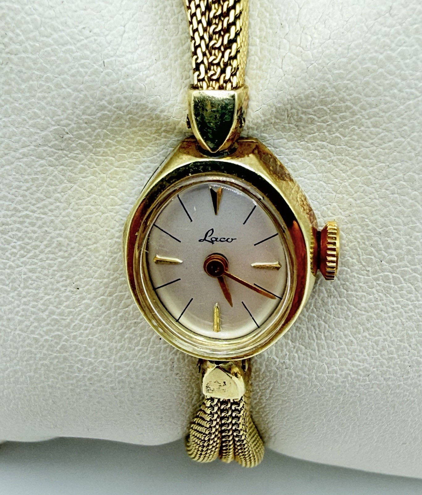 Laco Vge Wristwatch Ladies Walz gold Double 20 Mikron Edelstahl Boden