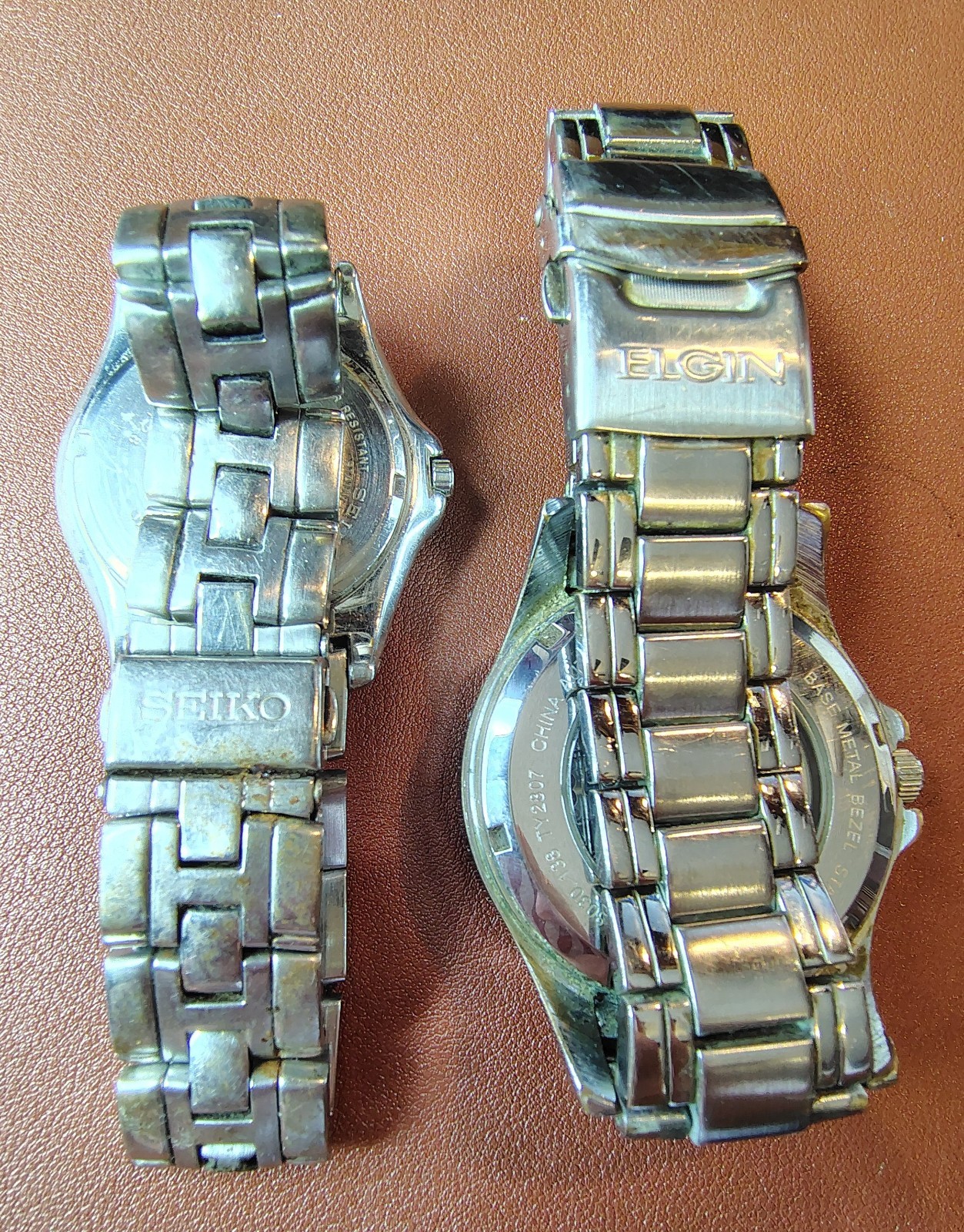 Mens Watches Elgin Skeleton , Seiko Kinetic