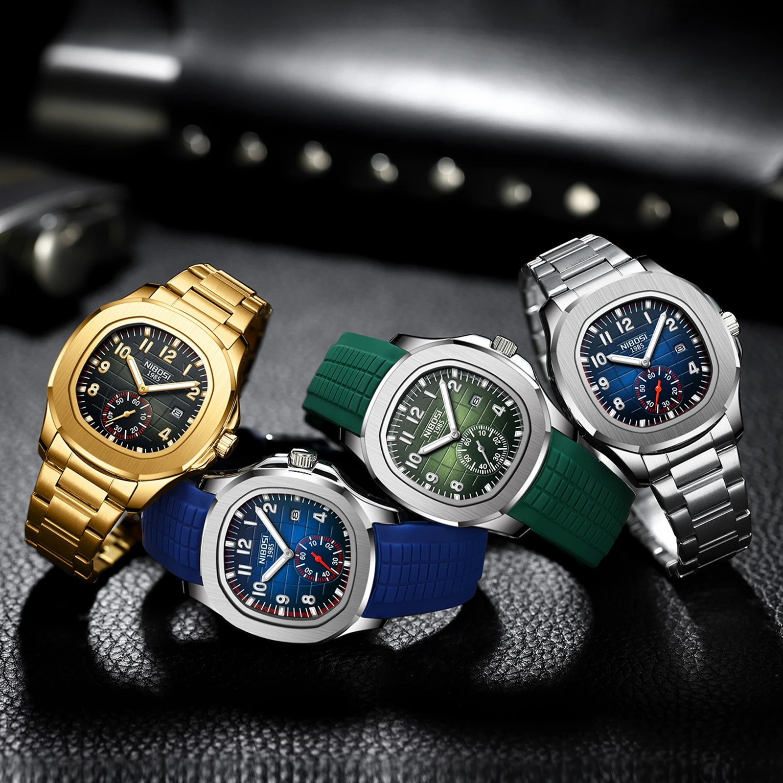 NIBOSI Men’s Sport Quartz Watch Luminous Waterproof Date Wristwatch
