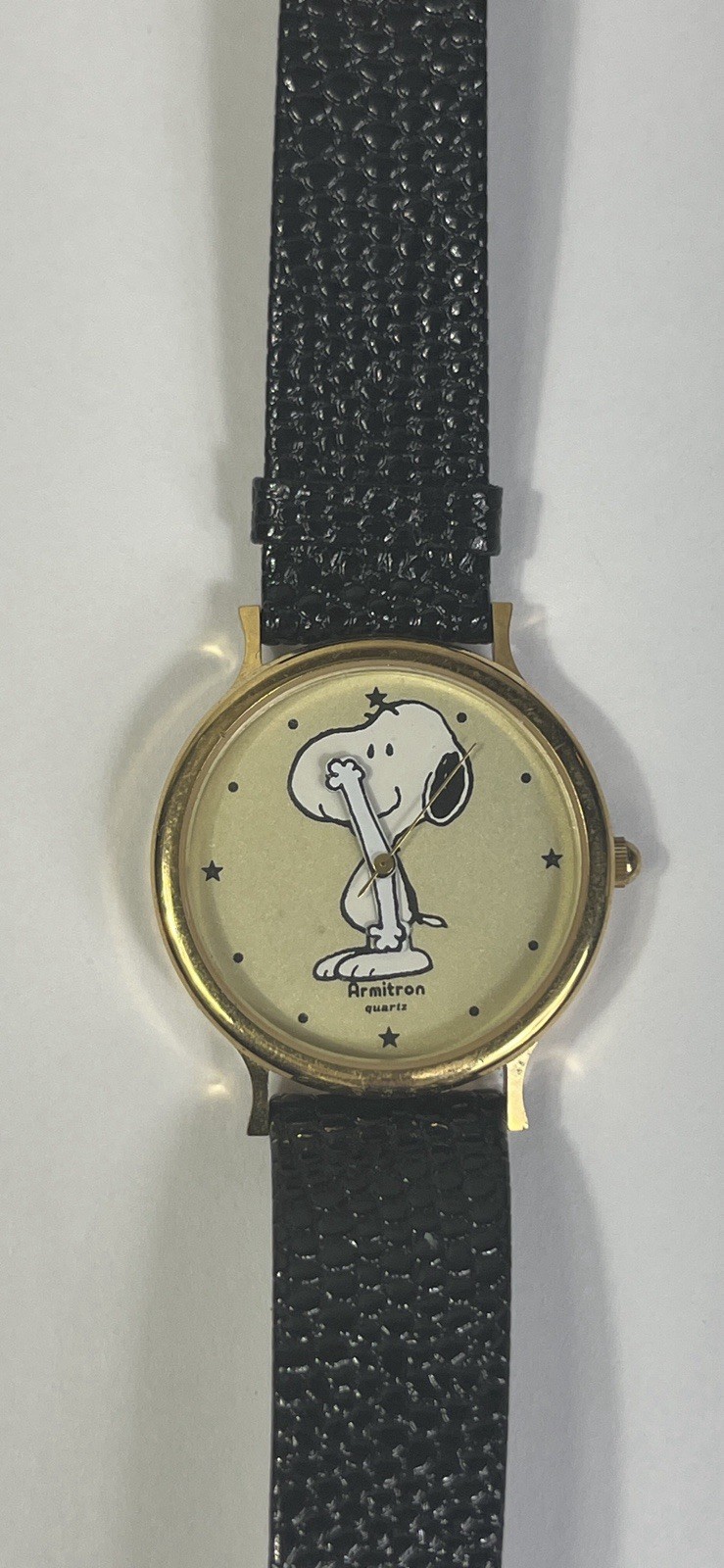 Vintage Rare ARMITRON Peanuts Snoopy Women’s Watch Gold Tone 1958 UNTESTED