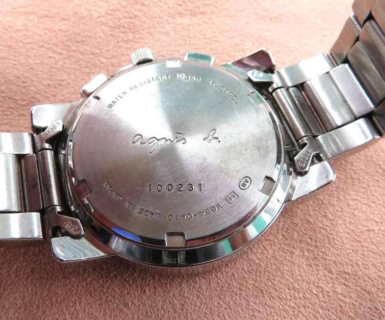 AGNES B. Quartz Analog Watch V654-0A10 Used
