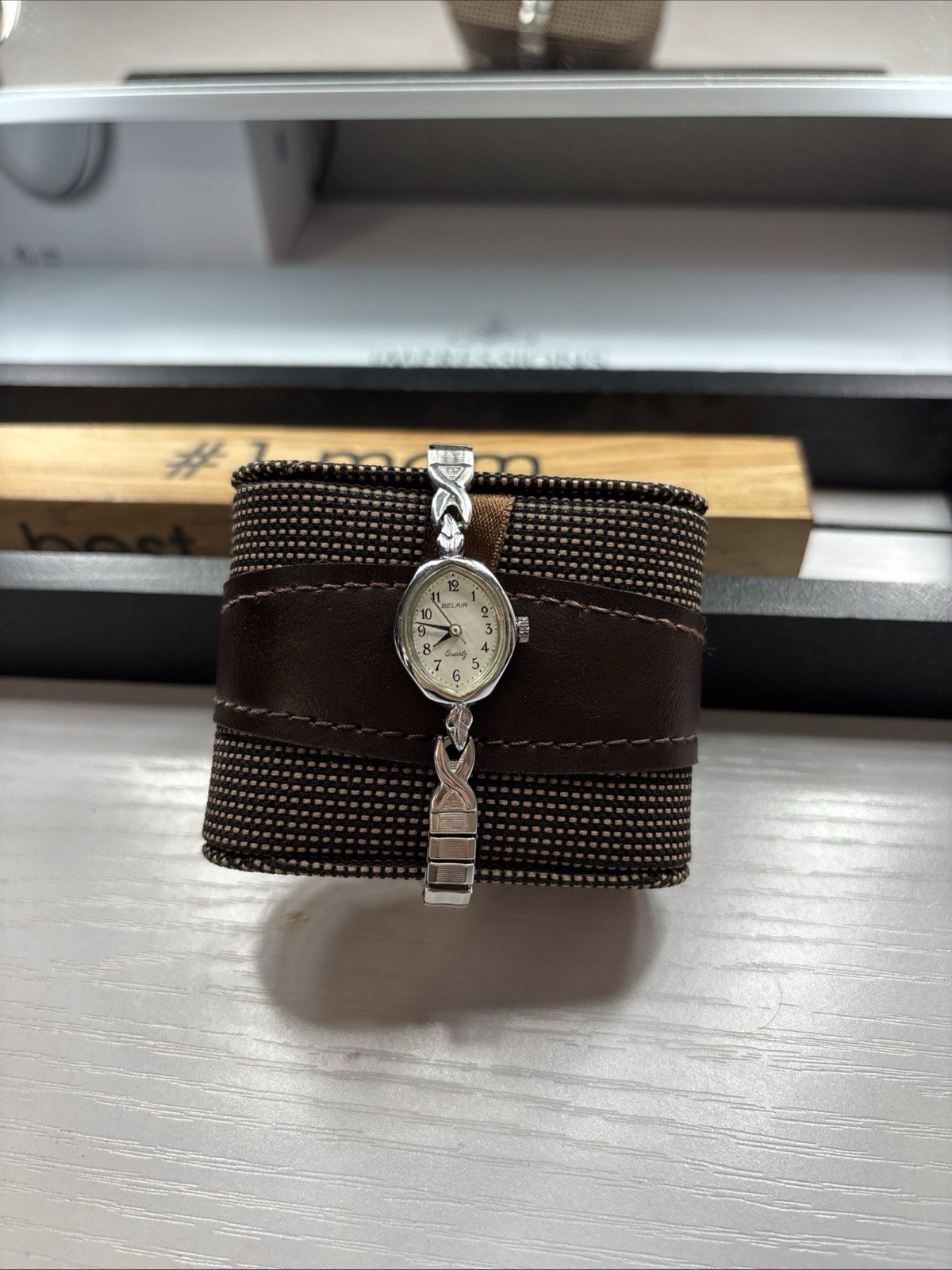 Vintage BELAIR Women’s Silver Tone Quartz Stainless Steel Watch (Needs Battery)