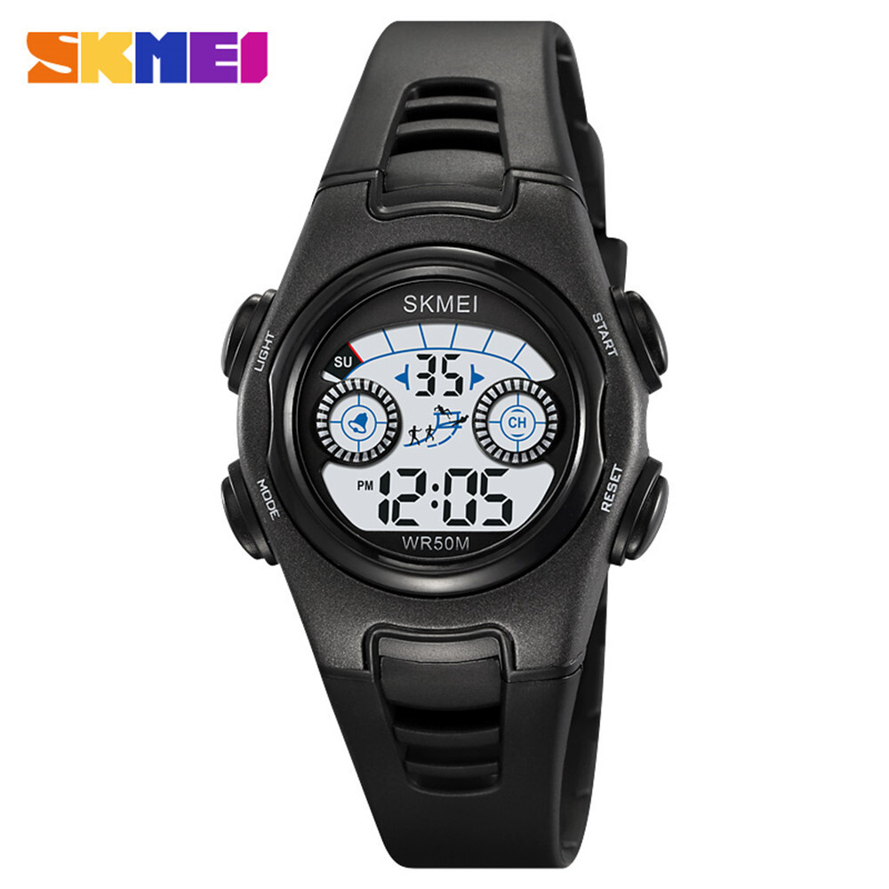 SKMEI Digital Sport Watch for Boys Girls LED Silicone Band Waterproof Wristwatch