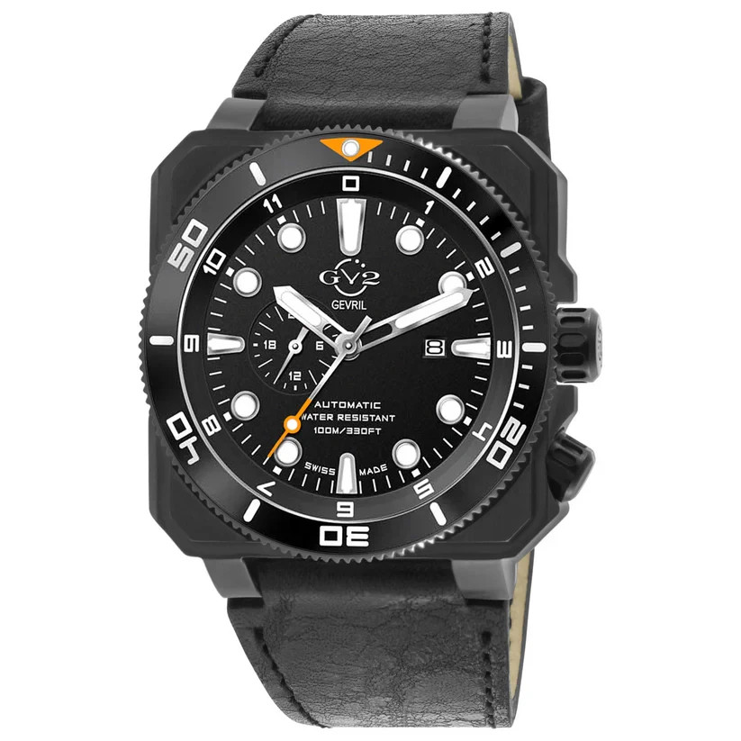 GV2 by Gevril Men’s 4554 XO Submarine Swiss Automatic Date Stainless Steel Watch