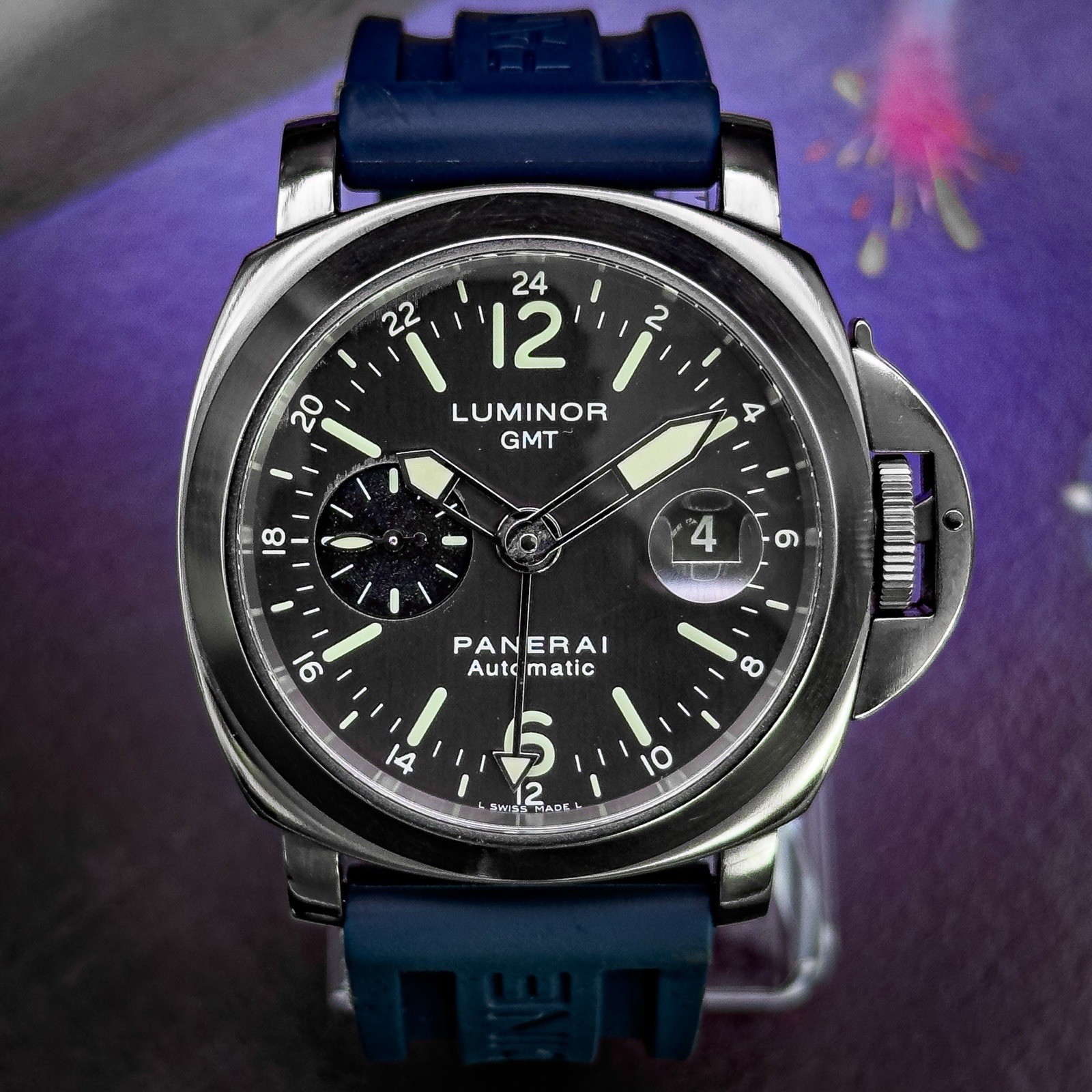 Panerai Luminor GMT PAM00089 Titanium 44mm Automatic Grey Dial Mens Watch