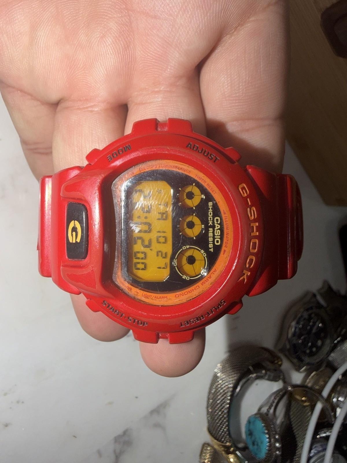 Casio G-SHOCK DW-6900CB Model 1289 Limited Crazy Colors Red/Orange New Battery