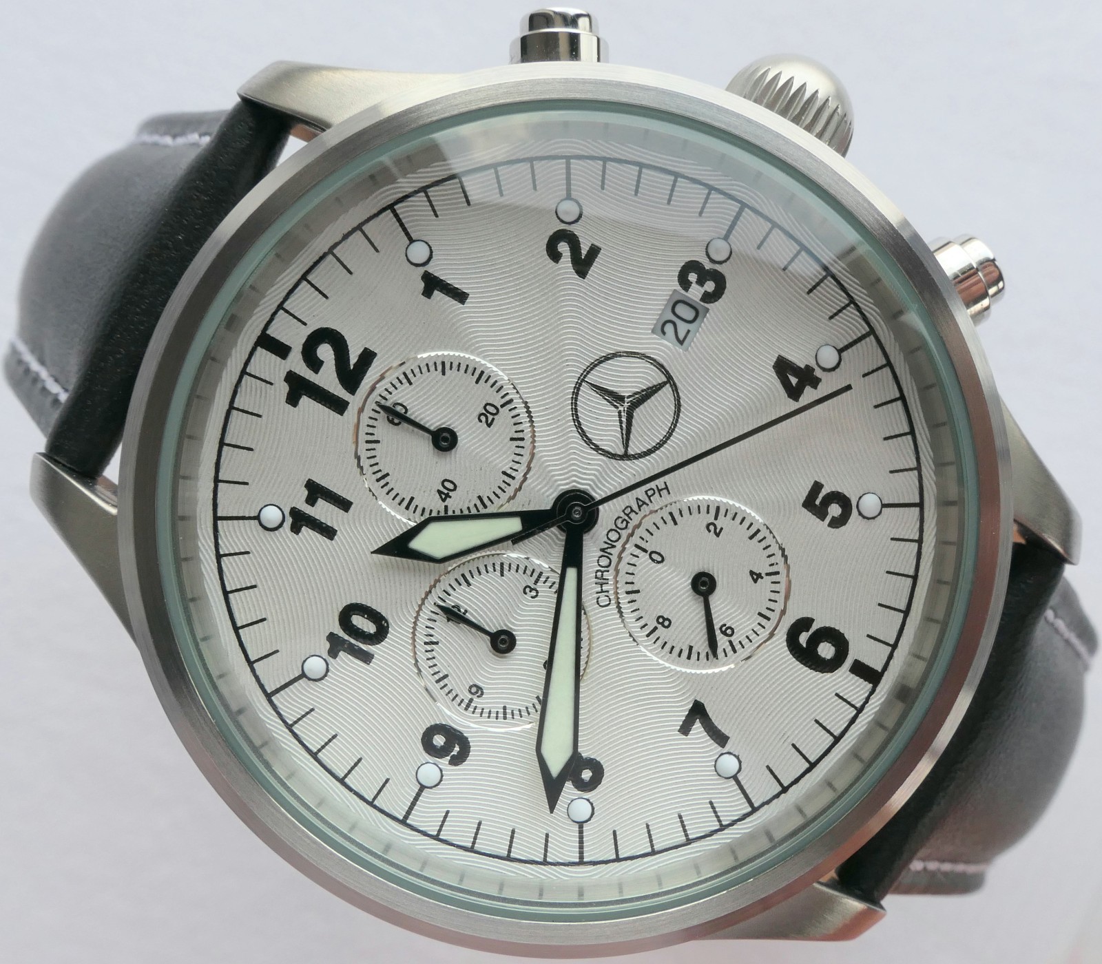 Mercedes Benz Classic Racing Driver Pilot Car Accessory Sport Watch Chronograph