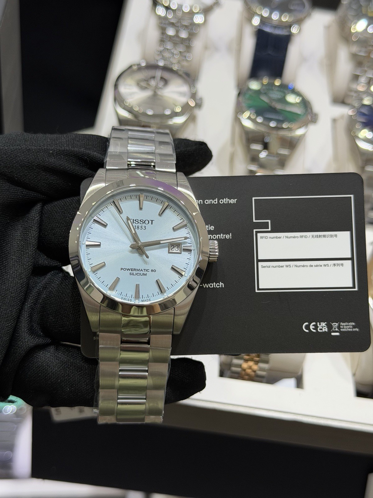 Tissot Gentleman Powermatic 80 Ice Blue 40 MM Automatic Watch T127.407.11.351.00