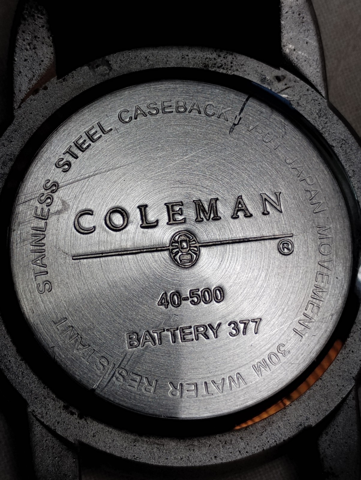 Coleman 40-500 Day/Date watch 30m Water Resistant Quartz Watch Compass-Dial