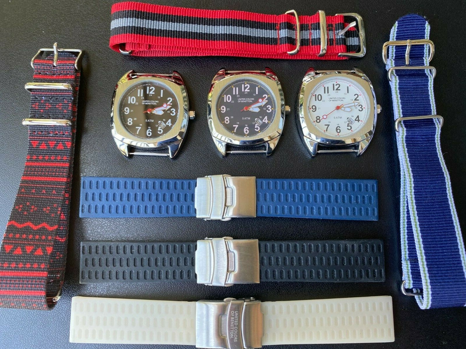 Lot of 3 United Colors of Benetton analog watches NOS