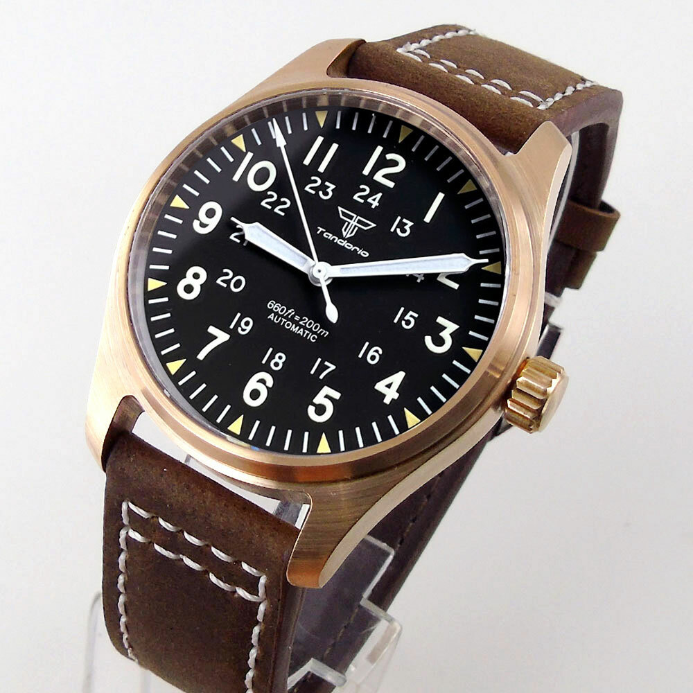 20ATM Tandorio Solid Cusn8 Bronze Sapphire Glass Japan NH35A Automatic Men Watch