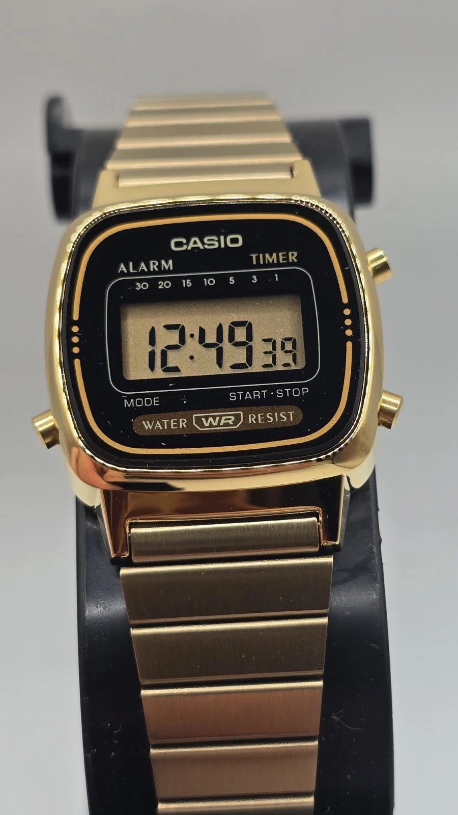 Casio Women’s Vintage LA670WGA-1 Daily Alarm Digital Gold-tone Watch