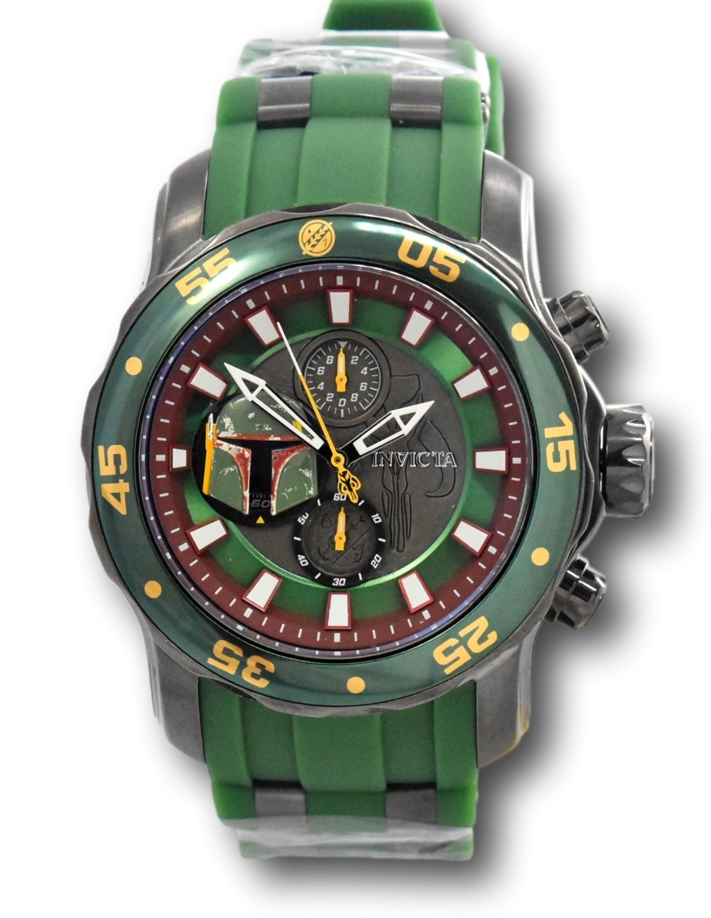 Invicta Star Wars Men’s 48mm Green Boba Fett Limited Ed Chronograph Watch 32527