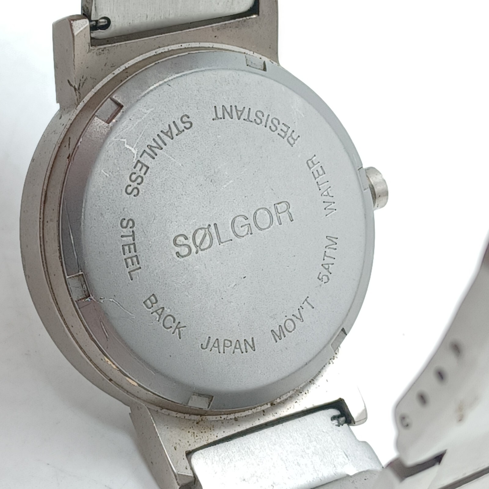 Solgor 50M Men’s Watch Stainless Steel Band New Battery 5 ATM. Pre-owned