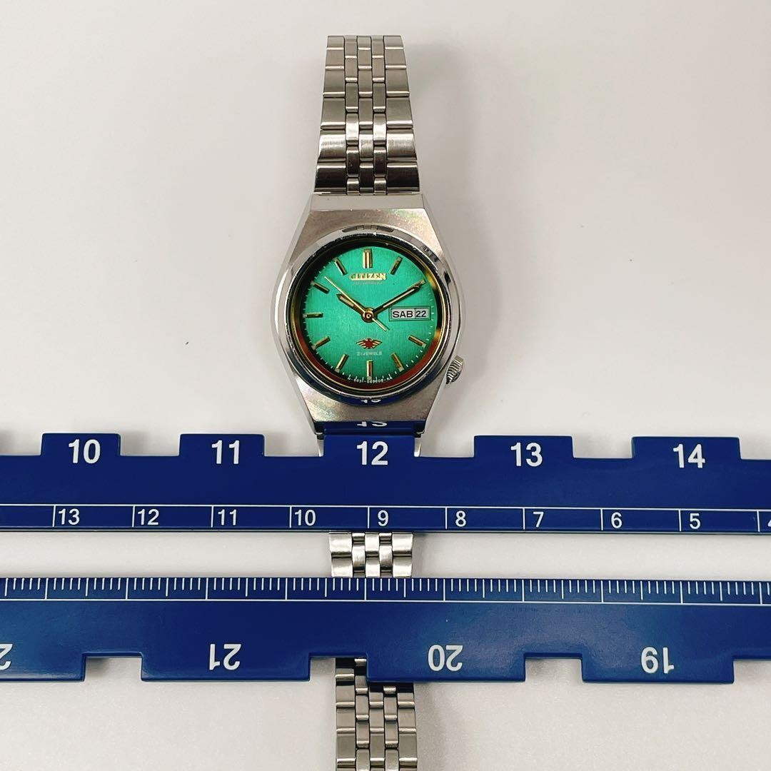Citizen Eagle Seven Green Dial Vintage Ladies Watch Gold Japan 07698