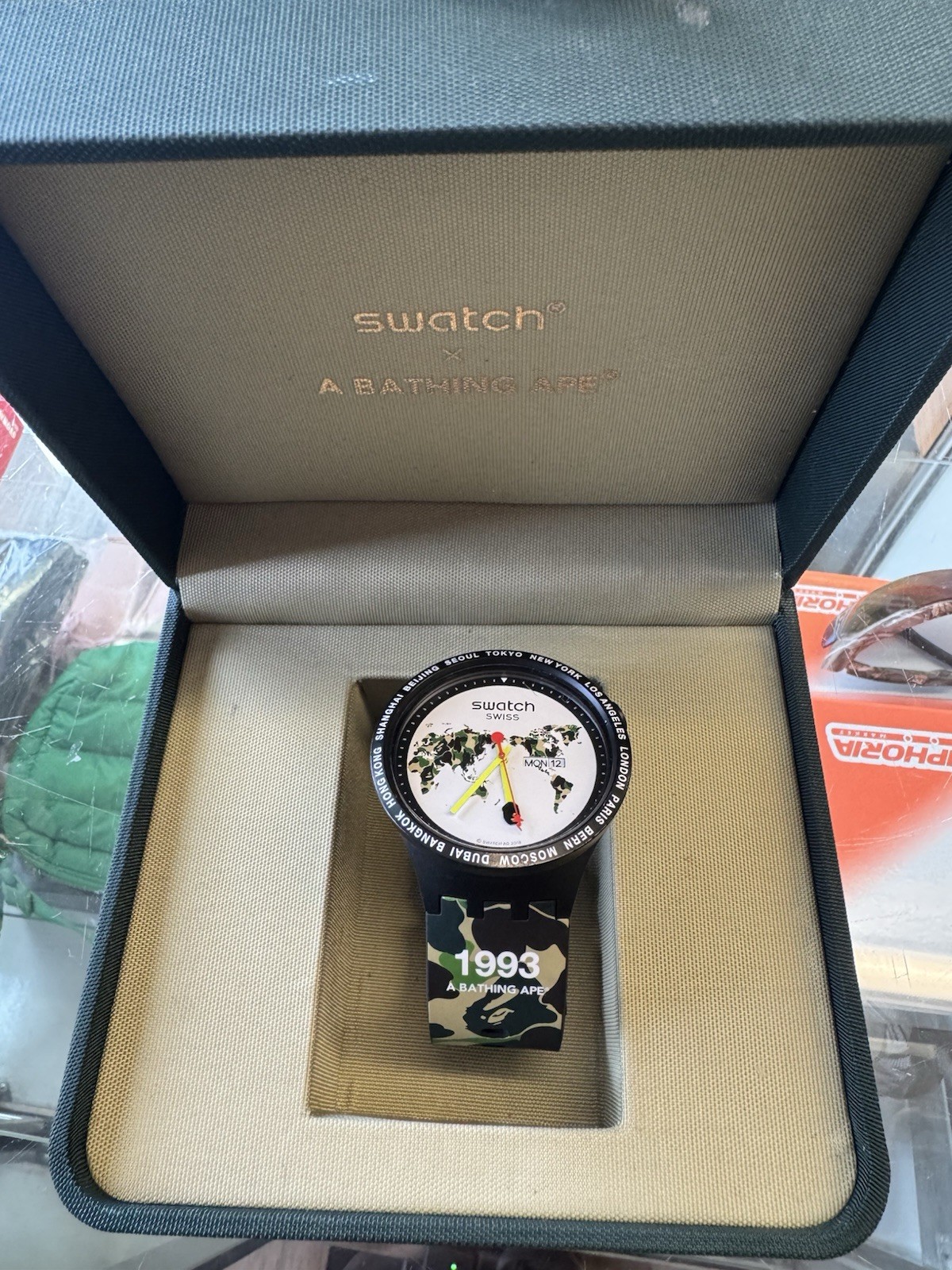 Bape x Swatch World Time Watch 1993