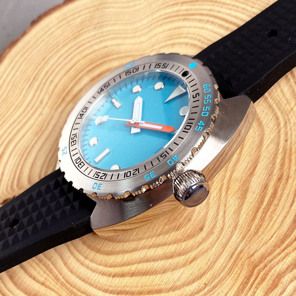 20ATM 42mm Tandorio Blue Dial NH35A Automatic Diving Mens Watch Sapphire glass