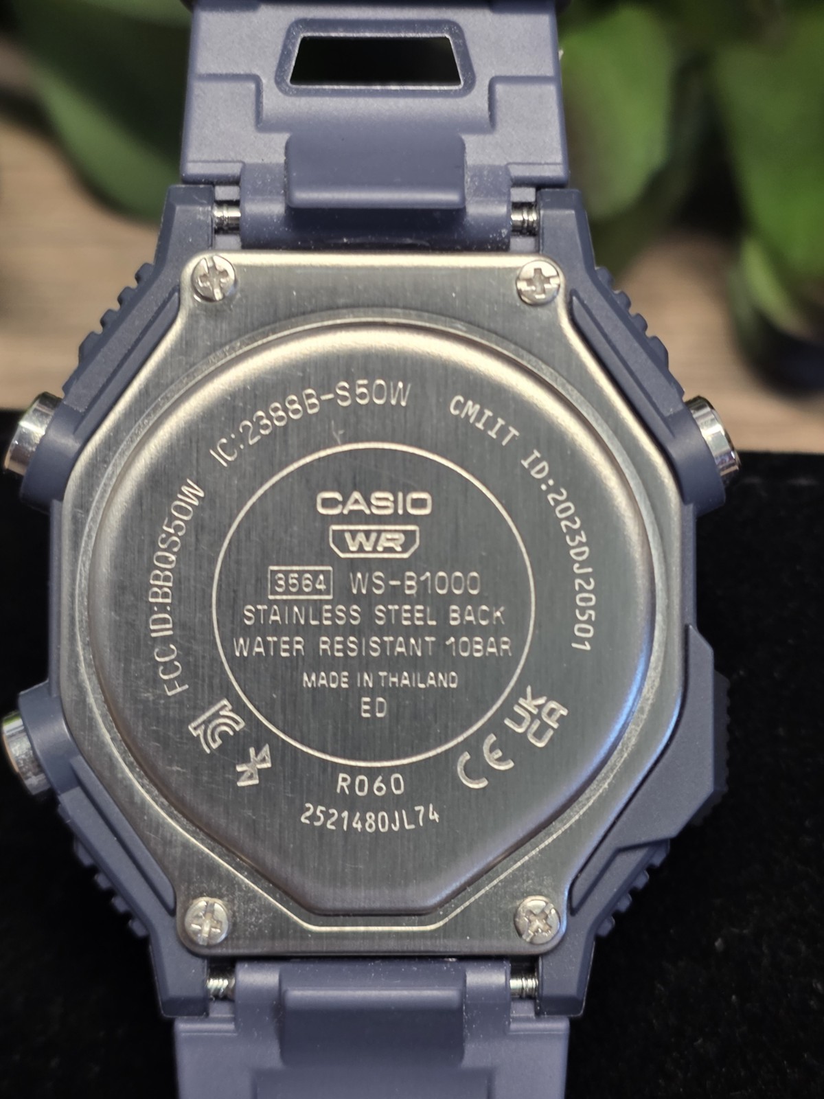 Casio WS-B1000 Bluetooth Step Tracker 100m WR Digital Blue Resin Strap