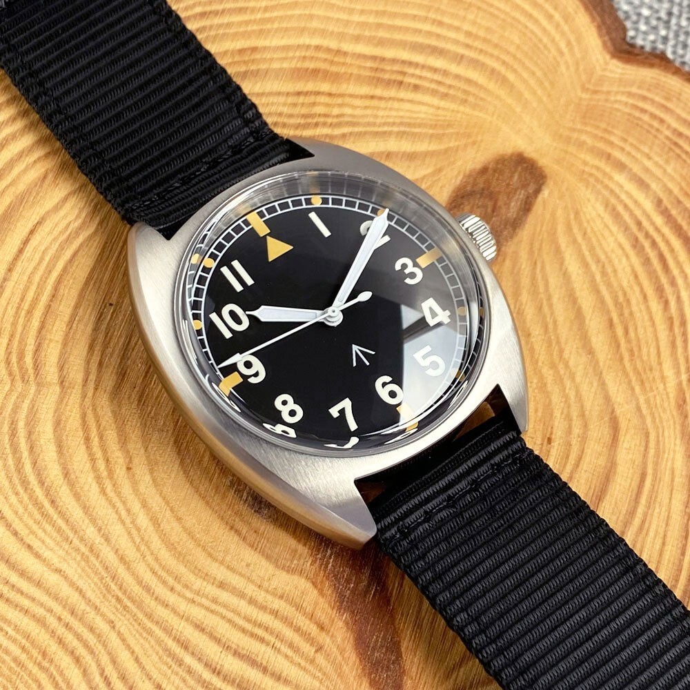 Military 40mm Tandorio Black Dial Sapphire Glass NH35A Automatic Men’s Watch