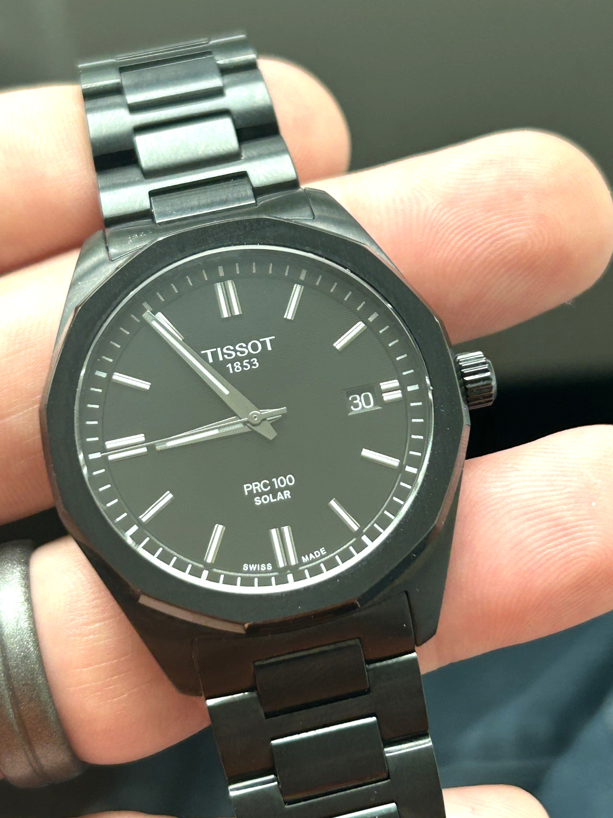 Tissot PRC 100 Solar Quartz 39mm Black Stainless Steel Watch T151.422.33.051.00