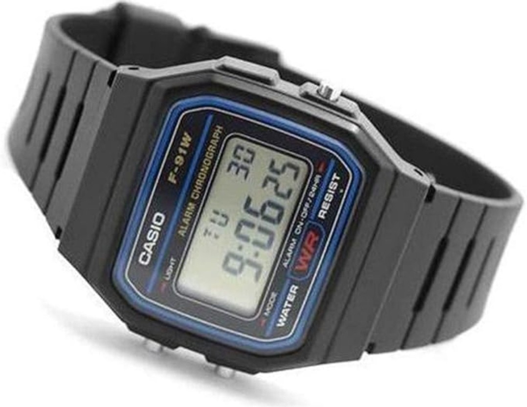 Casio F-91W Classic Digital Watch Black – Alarm Chronograph – Lightweight