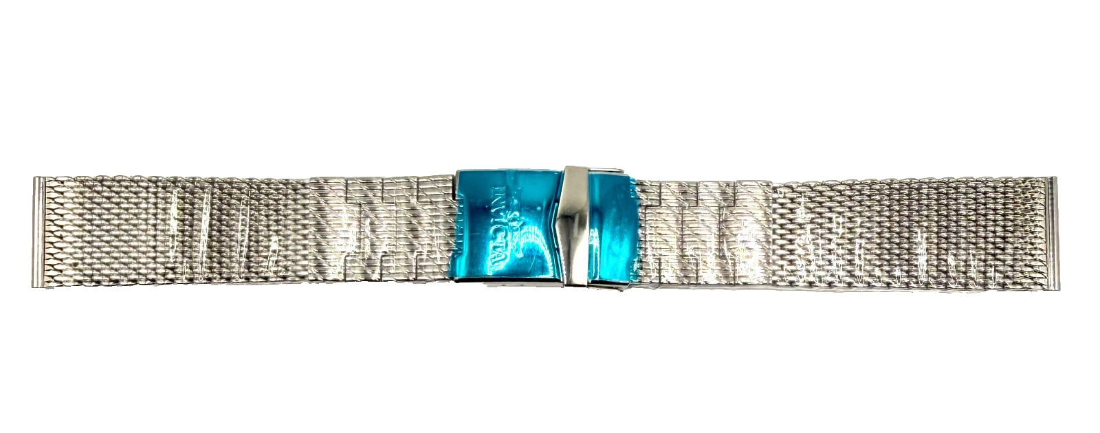 Authentic Invicta Mesh Silver Stainless Steel 22mm Watch Band / Scratched Clasp
