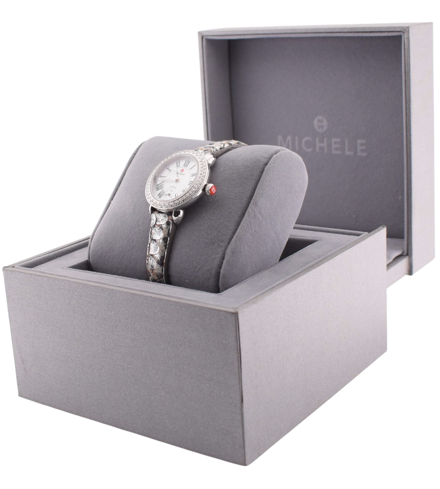 NEW Michele Serein Petite 28mm Diamond Watch Swiss Quartz MW21E01A1025 $1715.0