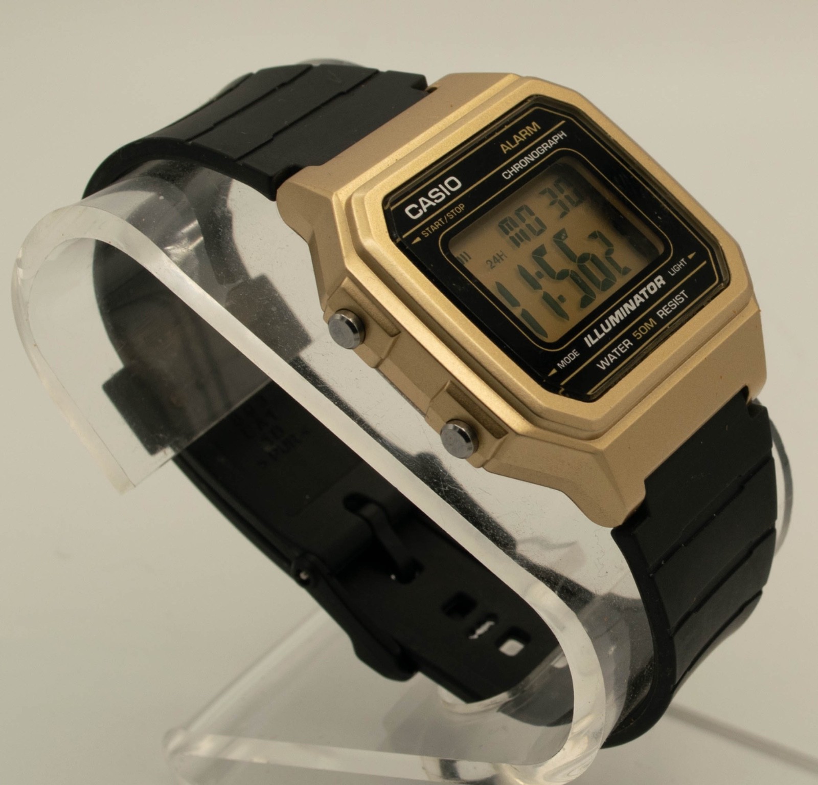 Casio A168 Gold Digital Alarm Chronograph Illuminator 50M Quartz Watch