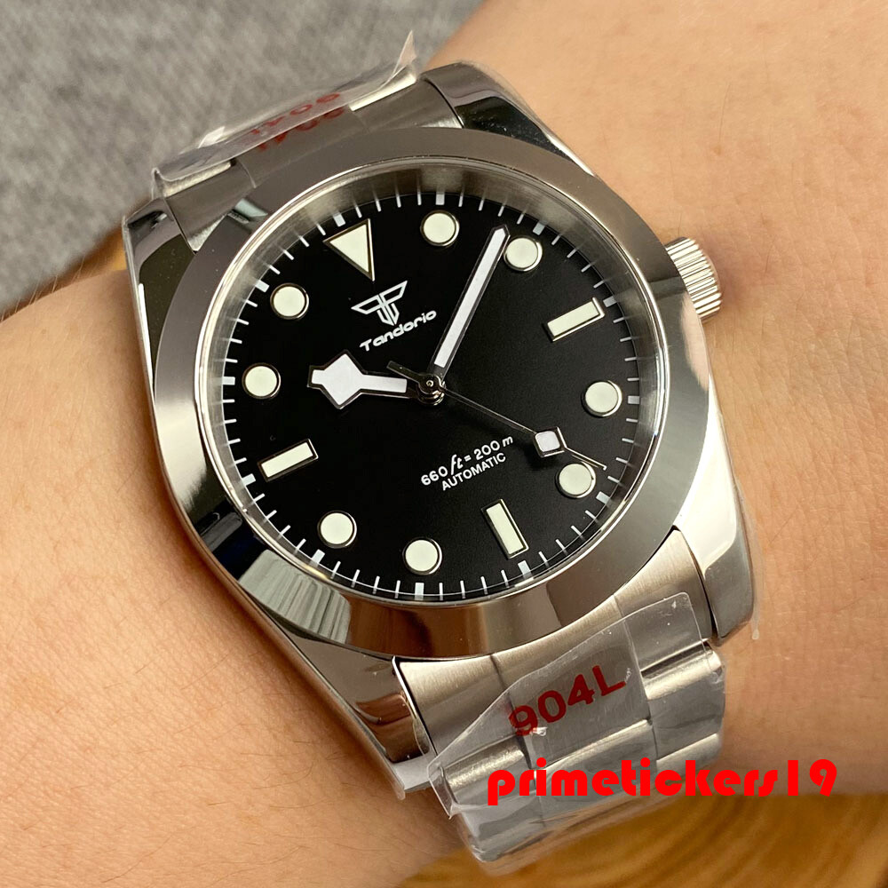 Tandorio Sapphire 36mm/39mm Automatic Men Watch NH35 PT5000 Snowflake Hands Lume