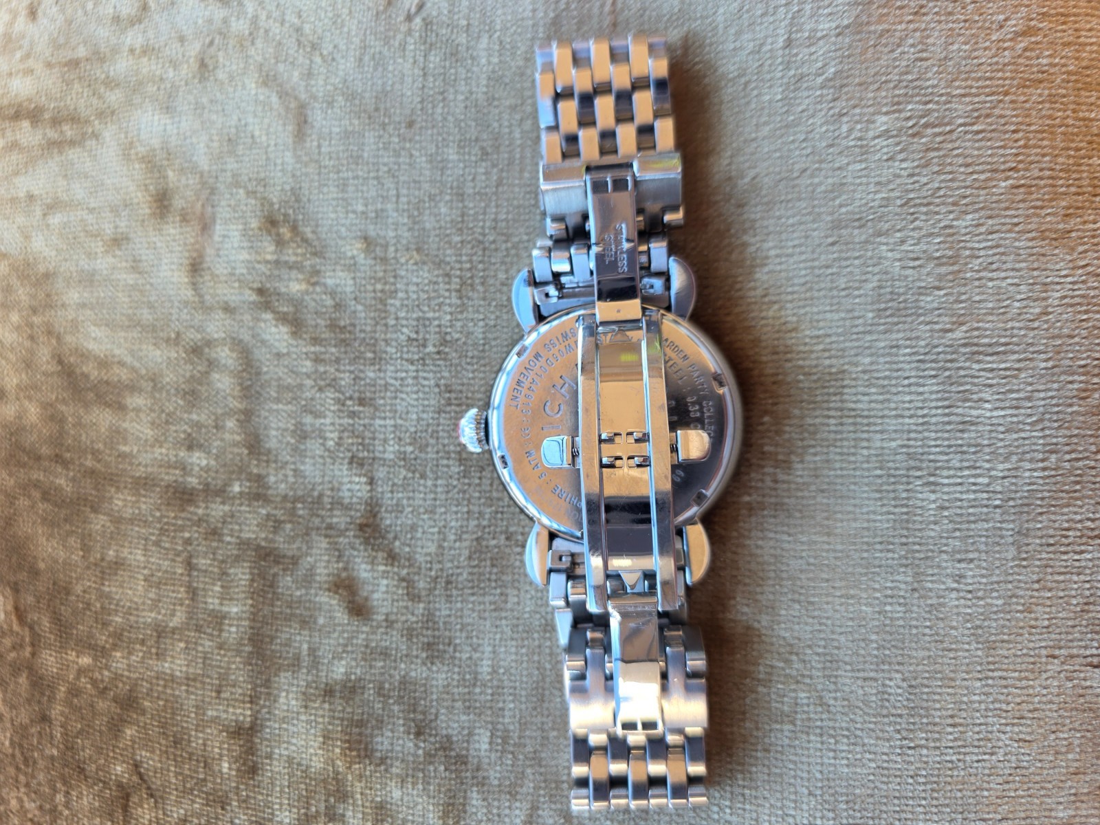 Michele Garden Party Watch-Dragonfly Original Stainless Steel Band, No Scratches