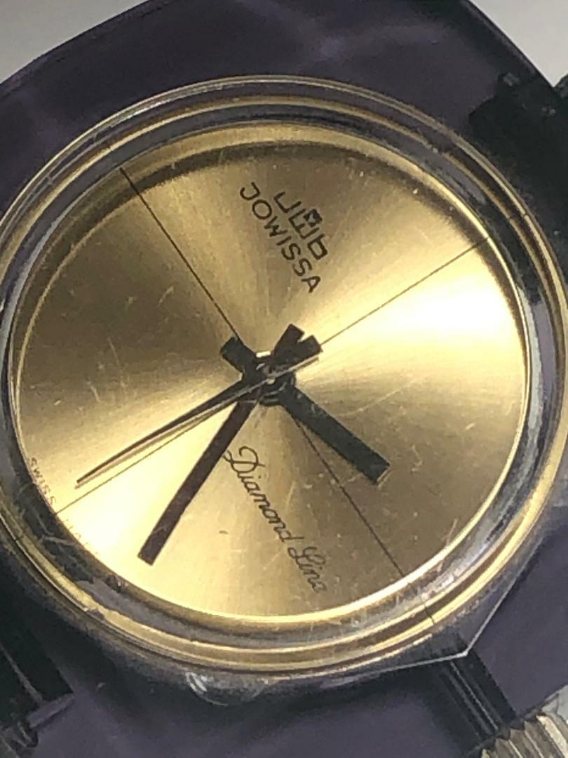 VINTAGE SWISS MADE 1970’s JWB JOWISSA PLEXIGLASS LADIES WIND-UP WRISTWATCH RUNS