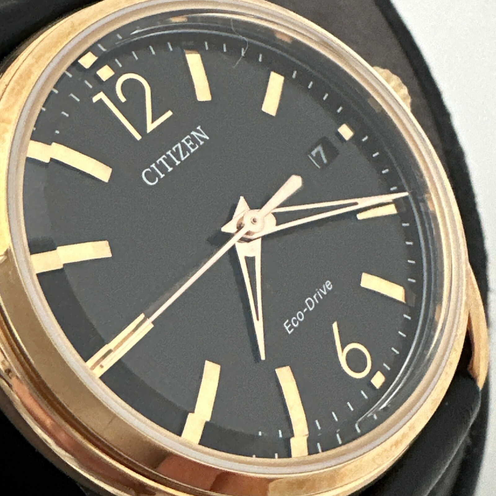 Citizen Eco-Drive LTR Women’s Black Leather Date Display Watch 36mm FE6083-13E