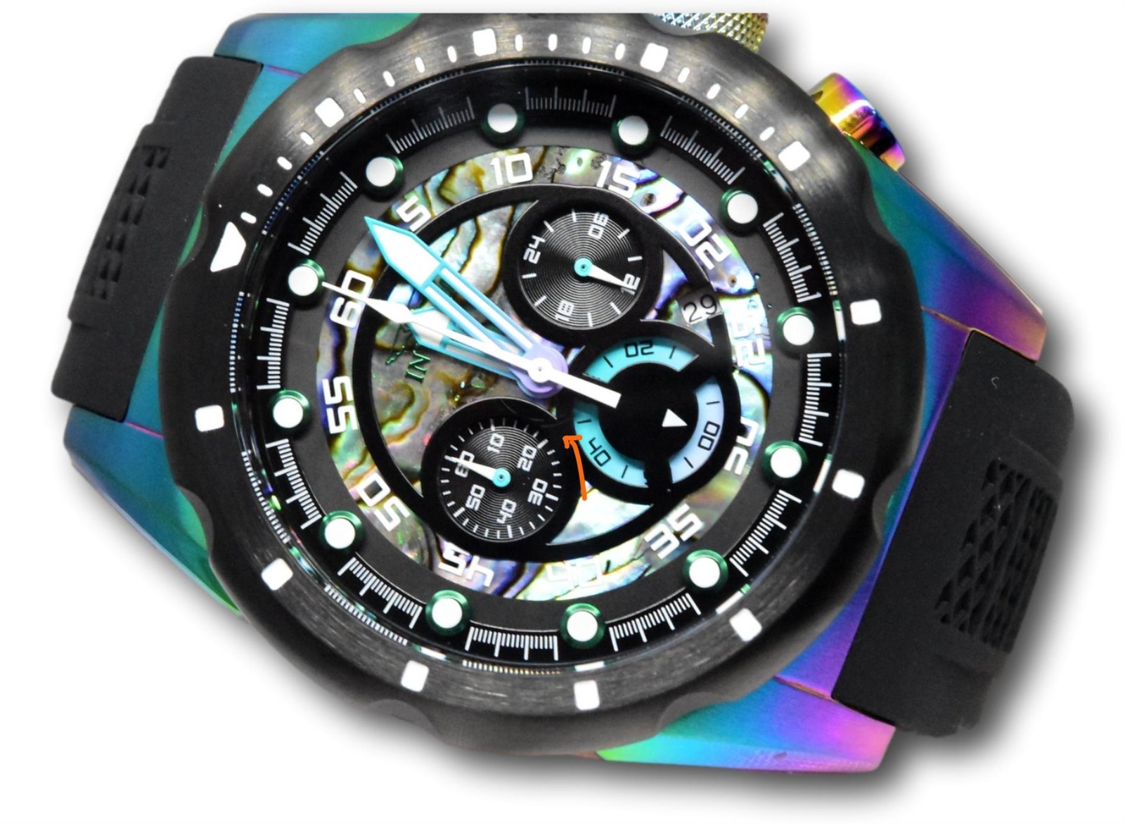 Invicta Speedway Men’s 50mm Abalone Dial Rainbow Iridescent Chrono Watch 41562