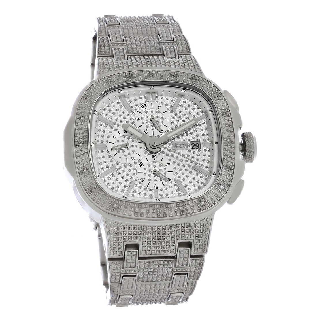 JBW Heist Multifunction Men’s Diamonds Stainless Steel Quartz Watch J6380D