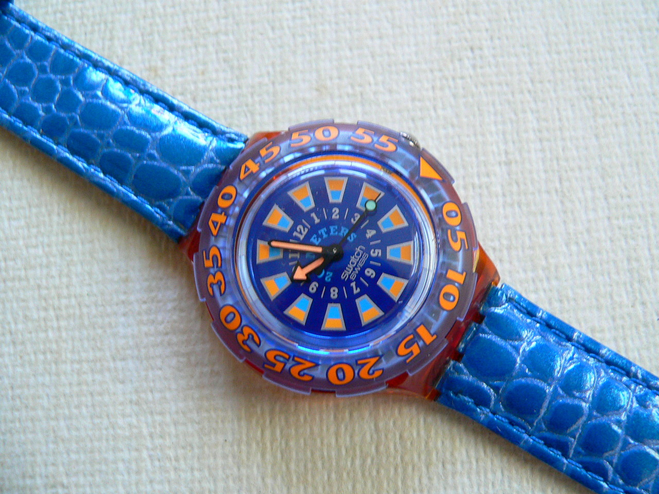 1994 Scuba 200 Swatch Watch Seaclip Water-resistant to 656 feet