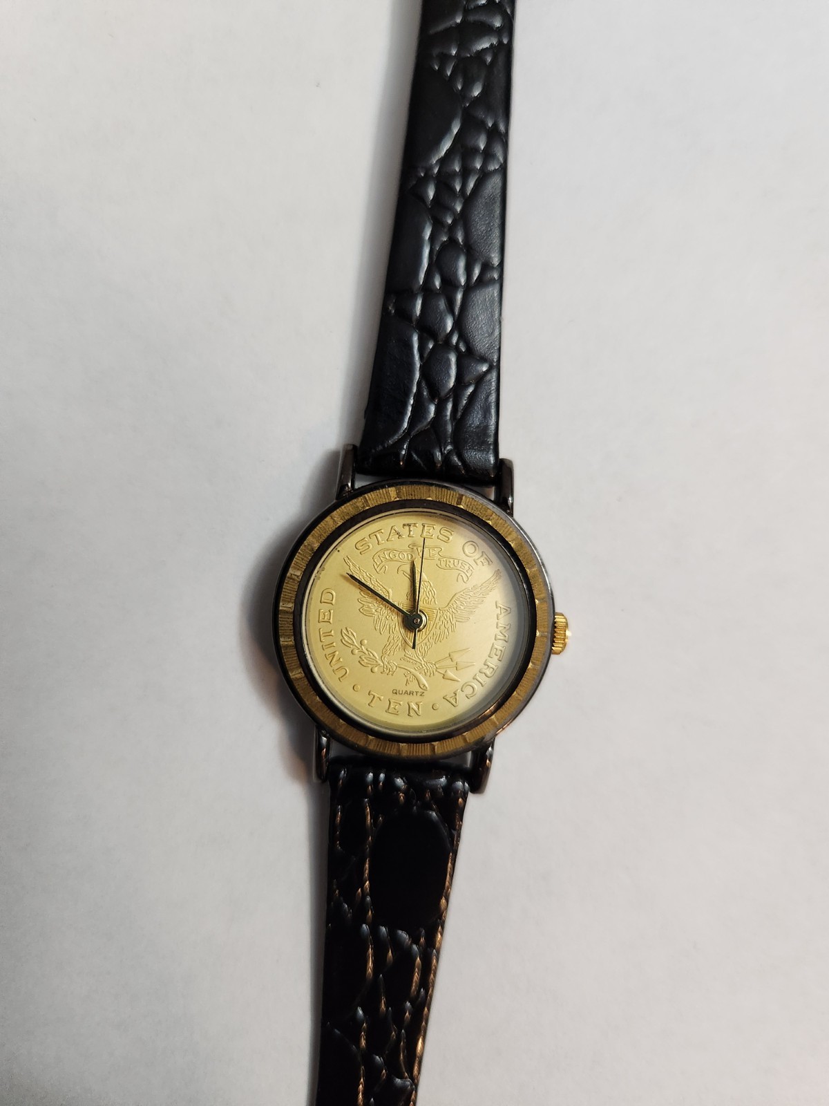 Ladies United States of America Faux Coin Watch. New Battery