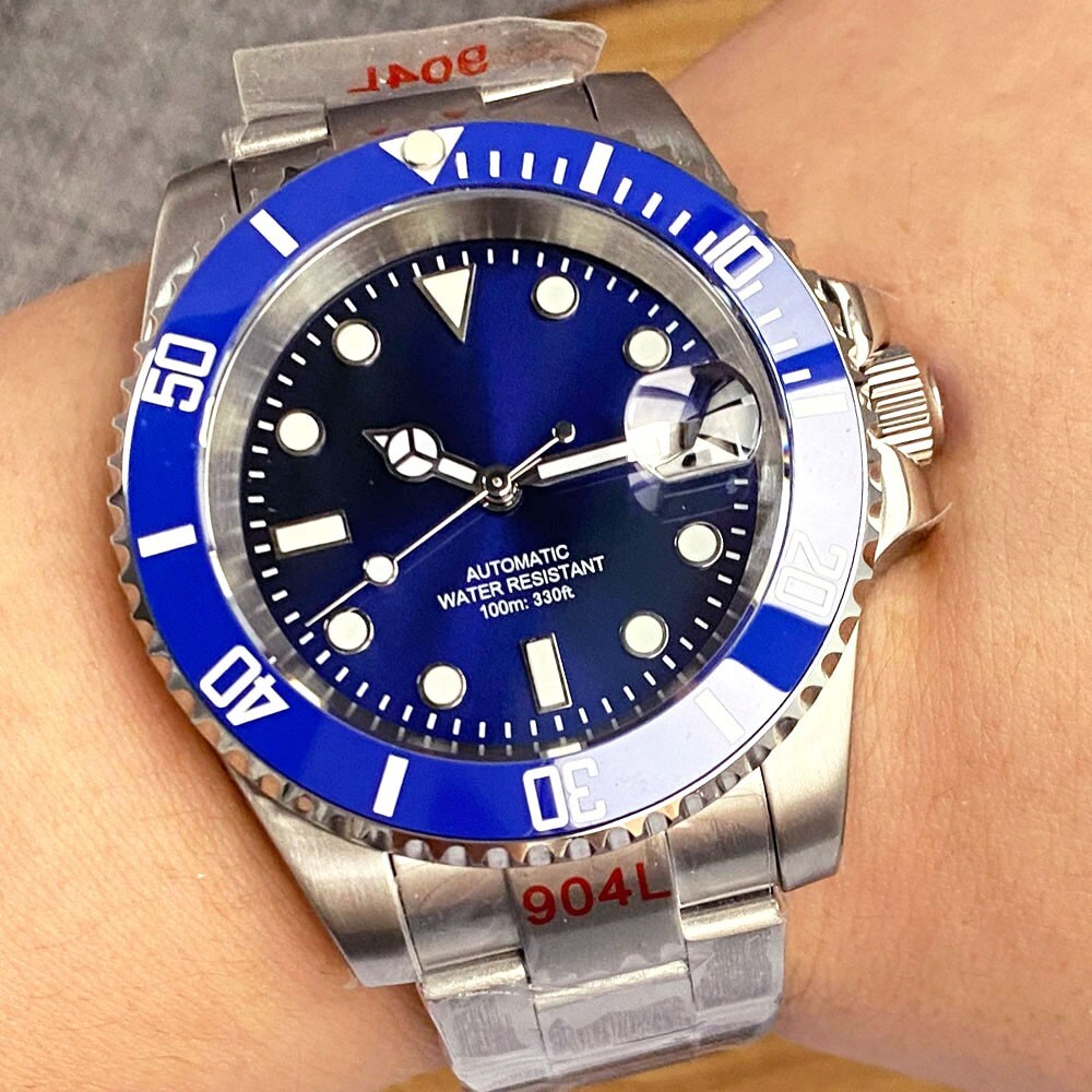 40mm Tandorio Blue Dial Sapphire Glass Japan NH35A Automatic Mens Wrist Watch